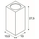 Luminaire mural d’extérieur BIG THEO UP/DOWN angulaire, direct / indirect GU10 IP44, anthrazit gradable
