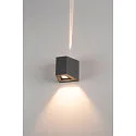 SLV LED Outdoor luminaire OUT BEAM LED Wall luminaire, double beam, 3000K, IP44, anthracite