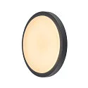 SLV AINOS, Outdoor Ceiling luminaire, LED, 3000K, round, anthracite, with sensor