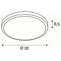 SLV AINOS, Outdoor Ceiling luminaire, LED, 3000K, round, anthracite, with sensor