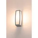 Luminaire mural d’extérieur MERIDIAN BOX E27 IP54, Gris argent gradable