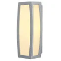 Luminaire mural d'extérieur MERIDIAN BOX avec capteur E27 IP54, Gris argent