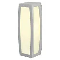 SLV Luminaire mural d'extérieur MERIDIAN BOX avec capteur E27 IP54, Gris argent