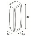 SLV Luminaire mural d'extérieur MERIDIAN BOX avec capteur E27 IP54, anthrazit
