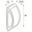SLV Luminaire mural d’extérieur MERIDIAN 2 E27 IP54, pierre