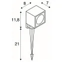 SLV Outdoor LED spot NAUTILUS 10 CUBE, IP65 IK04, 9W 3000K 520lm 45°, anthracite