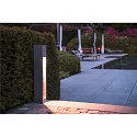 Lampadaire d’extérieur ARROCK STONE 75 COB angulaire, langue LED IP55, gris basalte, acier inoxydable 