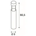 SLV LED Outdoor luminaire SLOTS 65 Floor lamp, COB LED, 3000K, IP44, rust
