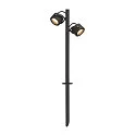 Lampe à piquet de terre SITRA 360 SL SPIKE à 2 flammes, avec prise de courant, réglable GX53 IP44, anthrazit gradable