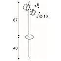 SLV Lampe à piquet de terre SITRA 360 SL SPIKE à 2 flammes, avec prise de courant, réglable GX53 IP44, anthrazit gradable