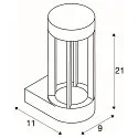 Luminaire mural d’extérieur SLOTS WALL cylindrique, direct / indirect, commutable IP44, anthrazit 