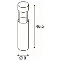 SLV Lampadaire d’extérieur SLOTS 45 cylindrique, direct / indirect, commutable IP44, anthrazit 