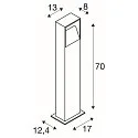 SLV Floor lamp LOGS 70, square, LED warmwhite, 8W,, anthracite