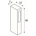 SLV Floor lamp SLOTBOX 40, square, anthracite, 4,3W LED, warmwhite