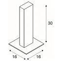 Luminaire d'allées H-POL 60 à 1 flamme, angulaire IP55, anthrazit 