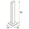 SLV H-POL, Path Light, 1 flame, LED, 3000K, anthracite, height 66 cm