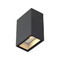 Luminaire mural QUAD 1 angulaire LED IP44, anthrazit