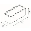 SLV Wall luminaire BOX R7S, square, R7s, max. 80W,, anthracite