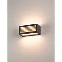 SLV Wall luminaire BOX-L E27, square, E27, max. 18W,, anthracite