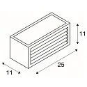 SLV Wall luminaire BOX-L E27, square, E27, max. 18W,, anthracite