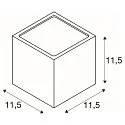 SLV Outdoor Wall luminaire SITRA CUBE, UP/DOWN, IP44, 2x GX53 TCR-TSE max. 9W, rust-colored