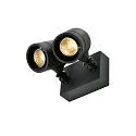 SLV Luminaire mural d’extérieur MYRA DOUBLE à 2 flammes, rotatif, inclinable GU10 IP55, anthrazit gradable