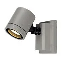 Luminaire mural d’extérieur MYRA SINGLE à 1 flamme, rotatif, inclinable GU10 IP55, Gris argent gradable