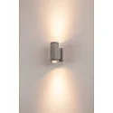 Luminaire mural d’extérieur MYRA UP/DOWN rigide, direct / indirect GU10 IP55, Gris argent gradable
