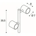 Lampadaire d’extérieur MYRA SPOT DOUBLE à 2 flammes, rotatif, inclinable GU10 IP44, anthrazit gradable