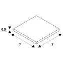 Plaque de montage DASAR PROJECTOR LED acier inoxydable