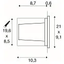 SLV BRICK, Outdoor Wall recessed luminaire, LED, 3000K, stainless steel, 230V, IP67, 10W, 950lm