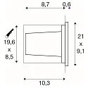 SLV BRICK, Outdoor Wall recessed luminaire, LED, 3000K, stainless steel, 230V, IP67, 10W, 850lm