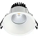 Lumière encastrée VELIA rond IP44, blanc mat gradable 11W 3000K