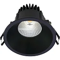 Lumière encastrée VELIA rond IP44, noir mat gradable 11W 3000K