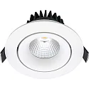 Lumière encastrée VELIA TILT rond IP44, blanc mat gradable 11W 2700K