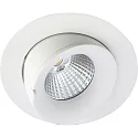 Lumière encastrée VELIA LARGE TILT IP44, blanc mat gradable 13W 850lm 1800|3000K