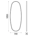 Miroir avec éclairage ONIX 16/3831 IP20, noir  
