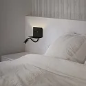 ACB Lampe de lecture CALMA 16/3836 avec interrupteur, avec connexion USB, réglable IP20, noir