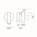 ACB Luminaire mural ATRIA 16/3925 avec interrupteur, réglable IP20, bronze