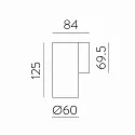 ACB Luminaire mural PIPE 16/3986 IP20, blanche