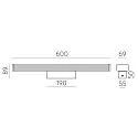 ACB mirror luminaire DUNE 16/3992-60 IP44, chrome, opal