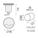 ACB Projecteur d'extérieur INDUS GU10 IP67, argent 