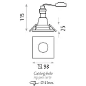 ACB Recessed spot DORO 3789/10 with funnel cover, GU10 max. 10W (LED), white