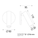 ACB Luminaire d'encastrement mural  ATRIA IP20, mat, nickel 