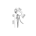 ACB Lampe à piquet de terre SEIREN avec câble ouvert, inclinable GU10 IP65, anthrazit gradable