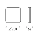 Plafonnier extérieur SQUARE SENSOR avec capteur IP54, blanche 