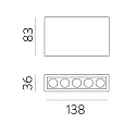 Luminaire de plafond INVISIBLE 3980/138 IP20, blanche