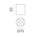 Luminaire de plafond INVISIBLE 3980/70 IP20, blanche