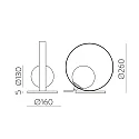ACB Lampe de table HALO 3815/1 IP20, opale, noir