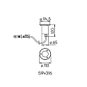 Albert Projecteur encastré PLUG-N-PLAY / GU10 PAR16 avec douille GU10 IP67, acier inoxydable